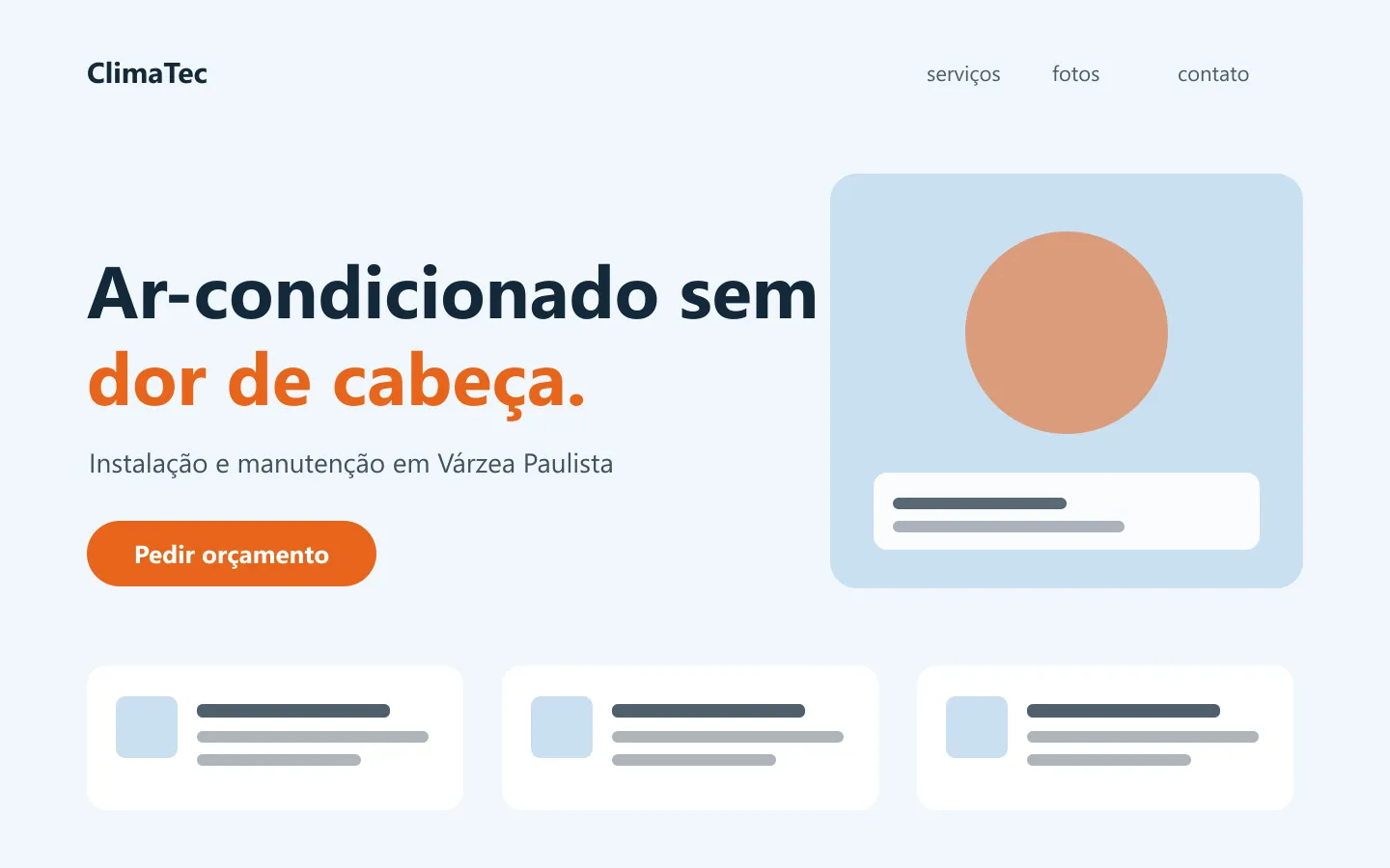 Site do projeto ClimaTec em tela de computador