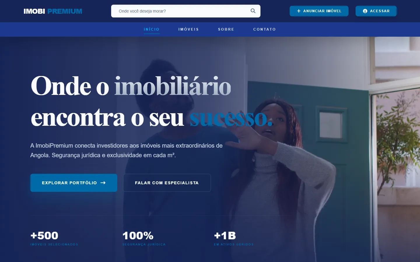 Tela do projeto Aliança Construtora