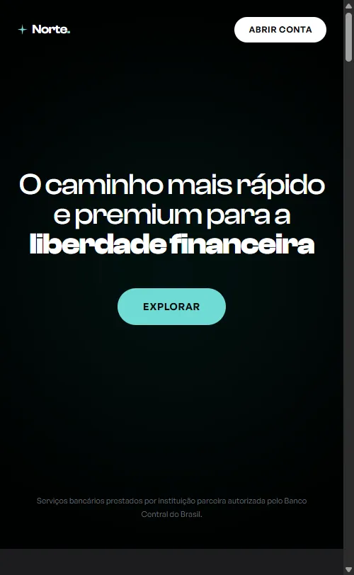 Versão do site Norte em celular