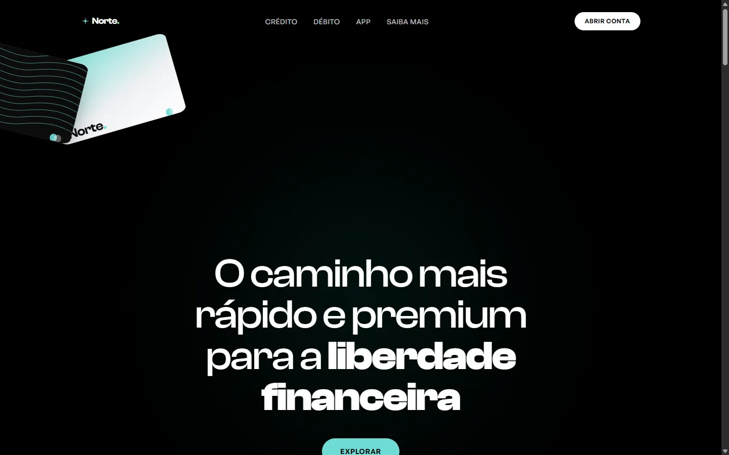 Site do projeto Norte em tela de computador